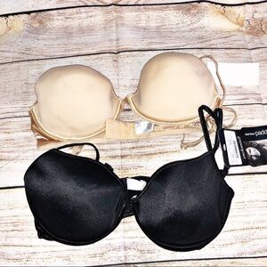 Enchanted Black and Nude Underwire Bra Size 36C